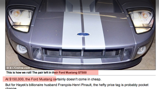 Salma Hayek's Husband Does Not Drive A $150,000 Mustang